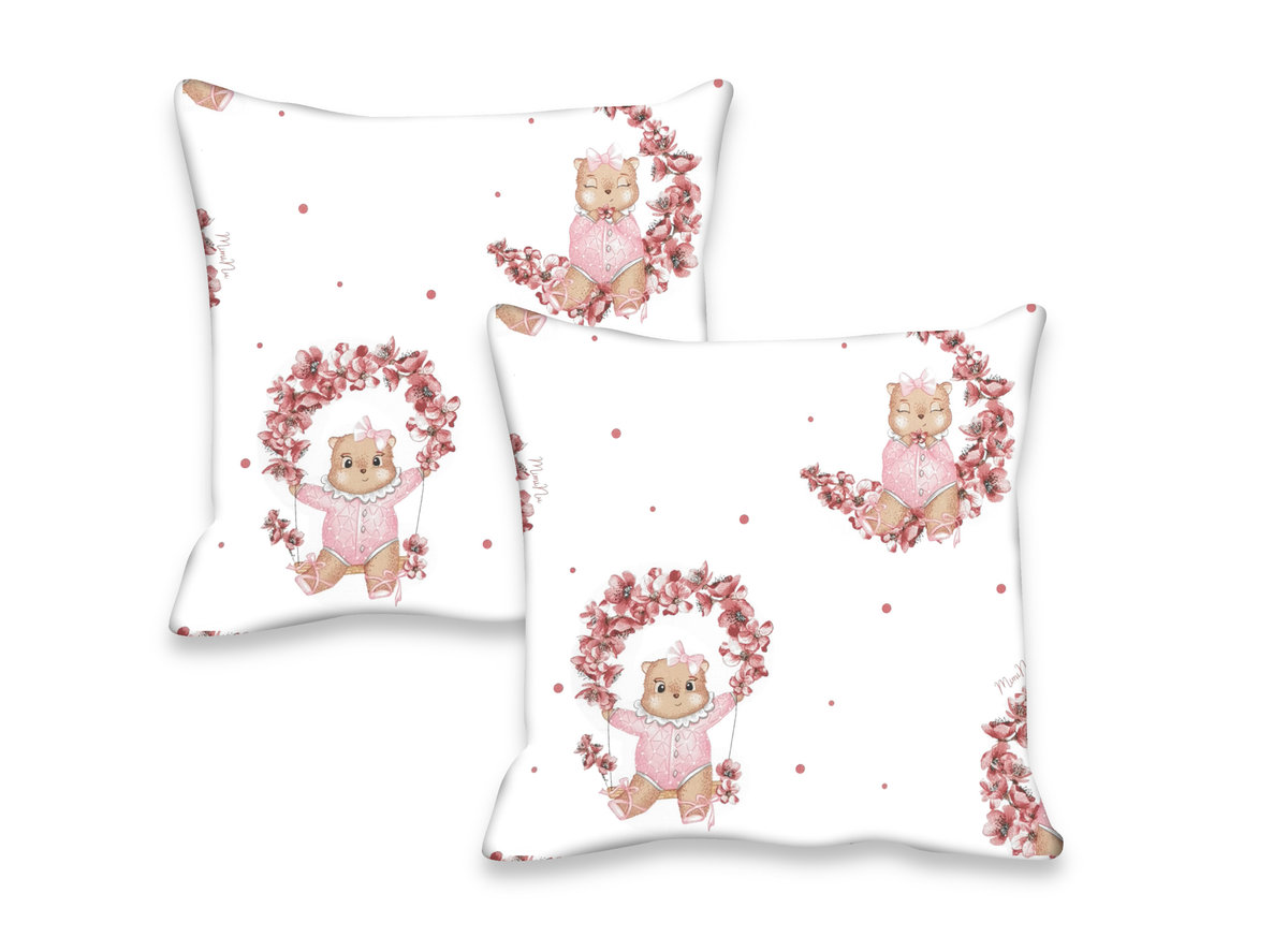 2 PACK poszewki 40x40cm na suwak BAWEŁNA 100% BETTY