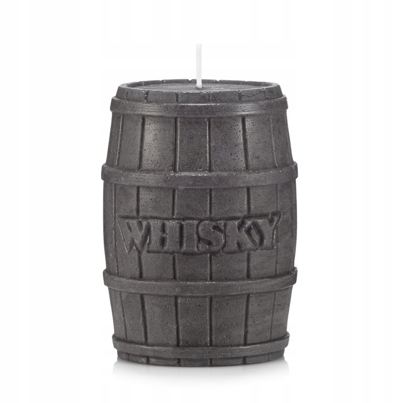 Świeca ozdobna BECZKA WHISKY kolor CIEMNOBRĄZOWY
