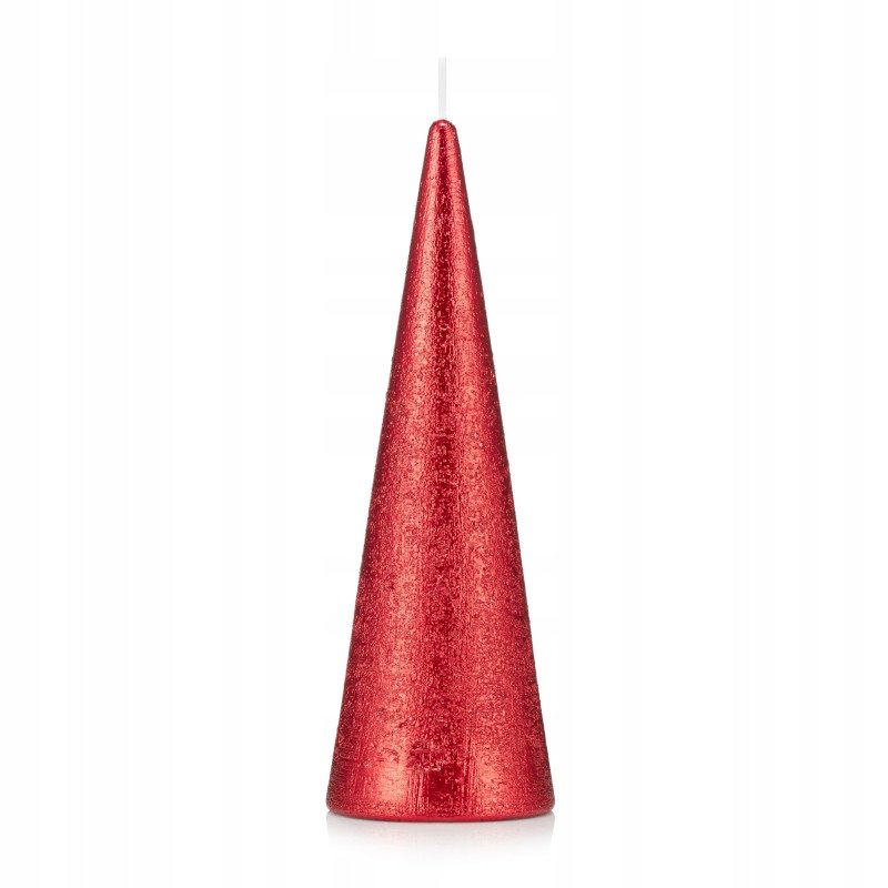 Świeca STOŻEK 21 cm kolor CZERWONY