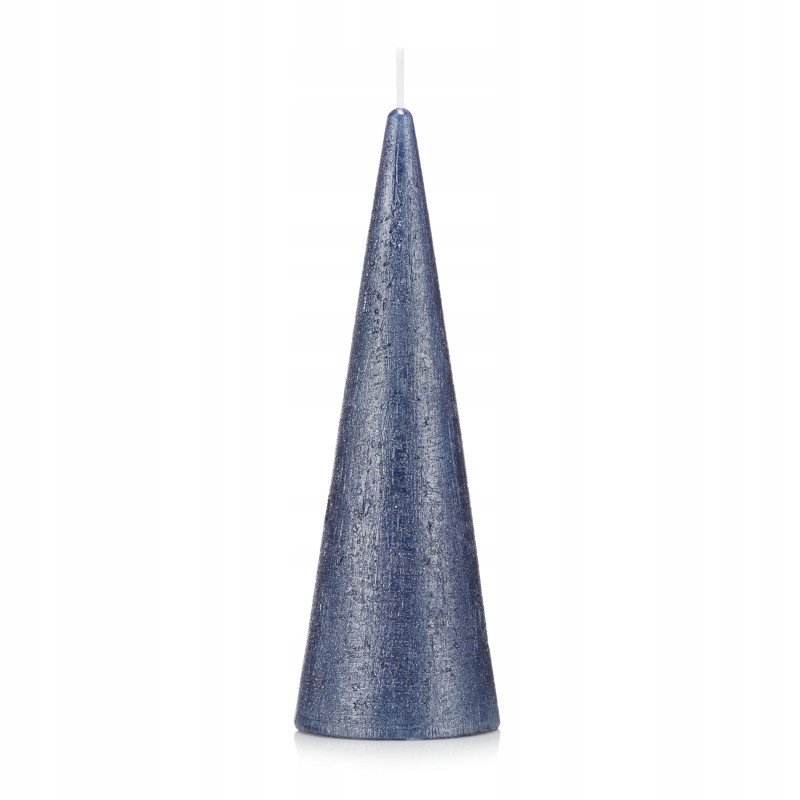 Świeca STOŻEK 21 cm kolor NIEBIESKI