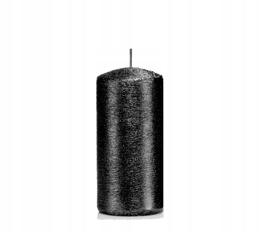 Świeca walec KOKON 12/6 cm kolor CZARNY