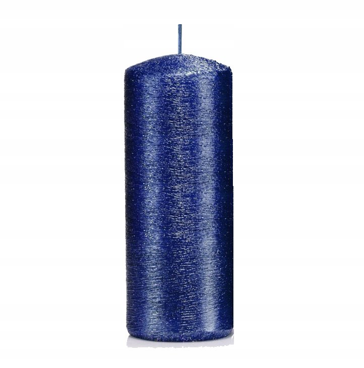 Świeca walec KOKON 15/6 cm kolor GRANATOWY