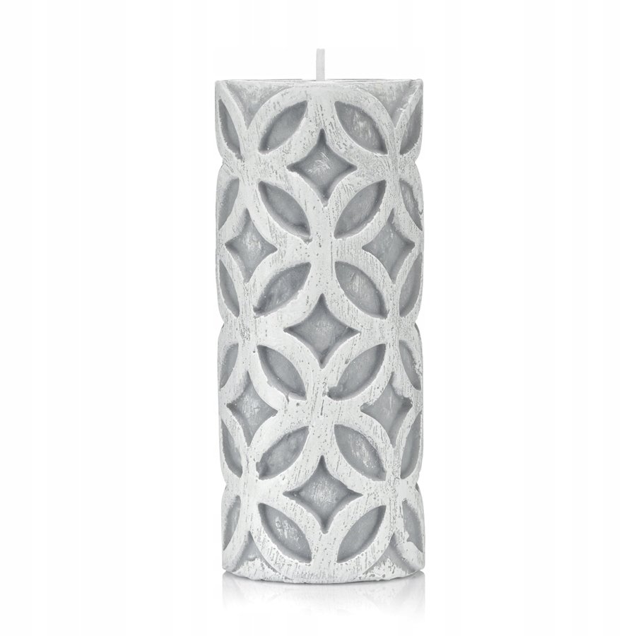 Świece dekoracyjne KOŁA 16 cm kolor SZARY