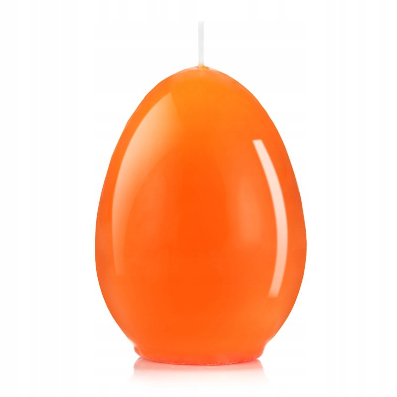 Świeca na Wielkanoc duża świeczka jajko 12 cm pomarańczowe