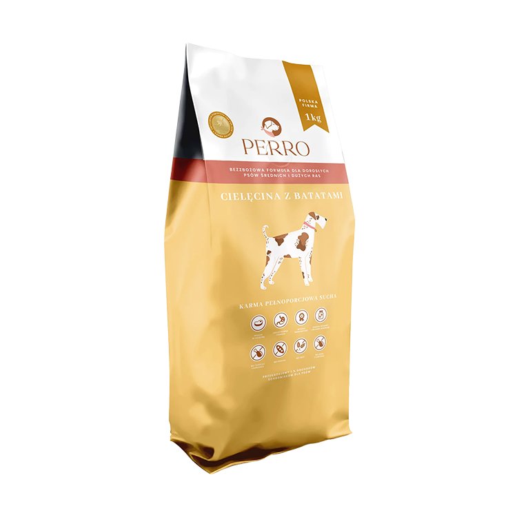 PERRO Karma sucha dla psa Cielęcina z batatami średnie duże rasy 1KG