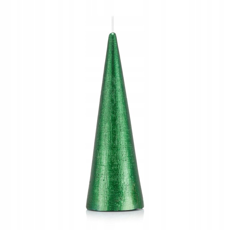 Świeca STOŻEK 21 cm kolor ZIELONY