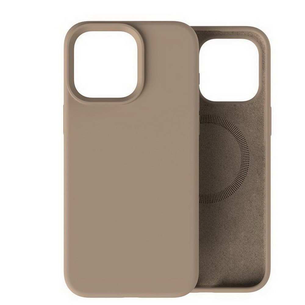 Etui D-Pro  Velvet MagSafe Case obudowa magnetyczna z mikrofibrą do iPhone 15 Pro (Brązowy)