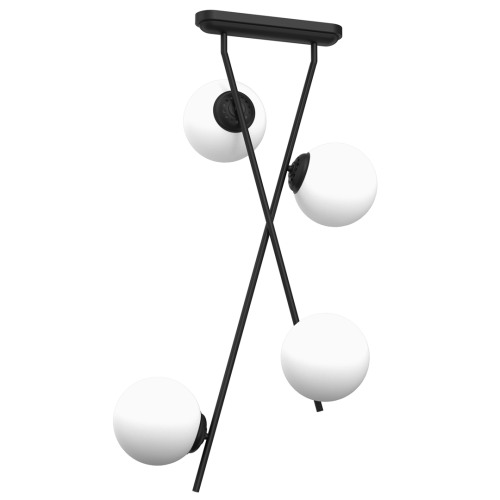 Inter lampa wisząca 4xE14 czarna MLP0974