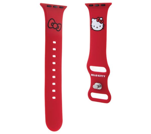 Hello Kitty do Watch 38/40/41mm strap Silicone Kitty Head Czerwony