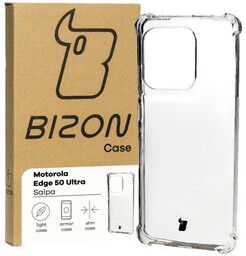Bizon Elastyczne etui Case Salpa do Motorola Edge 50 Ultra, przezroczyste