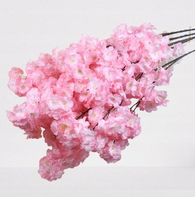 Kwiat Wiśni Gałązka Jabłoni Sztuczna 3 odnogi 100cm Różowy