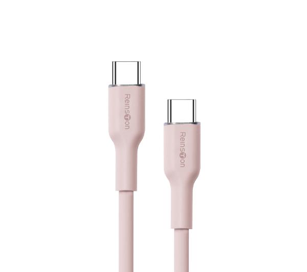 Reinston USB-C do USB-C SOFT 65W 1,5m Różowy