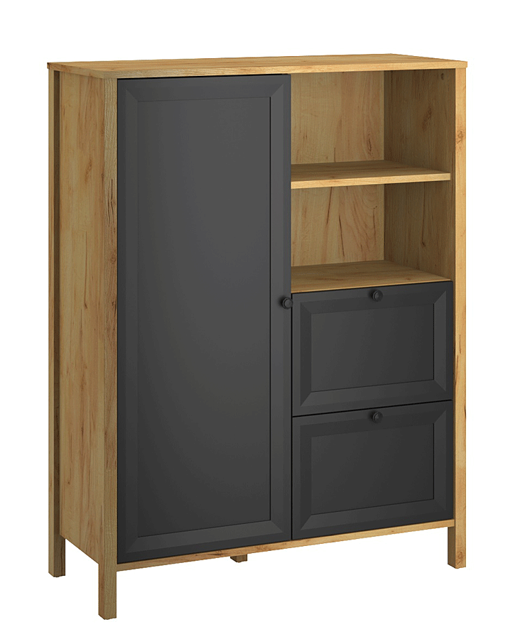 Nowoczesna komoda z półkami i szufladami Z7-M86