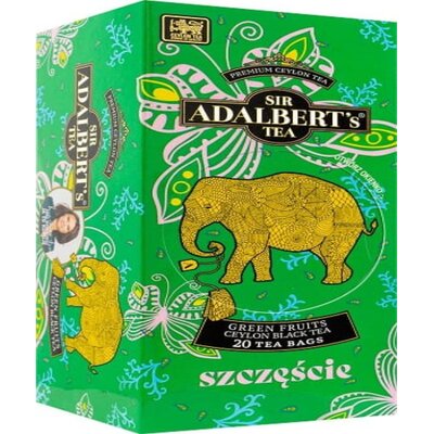 Herbata ADALBERTS Green Fruits Szczęście (20 sztuk)