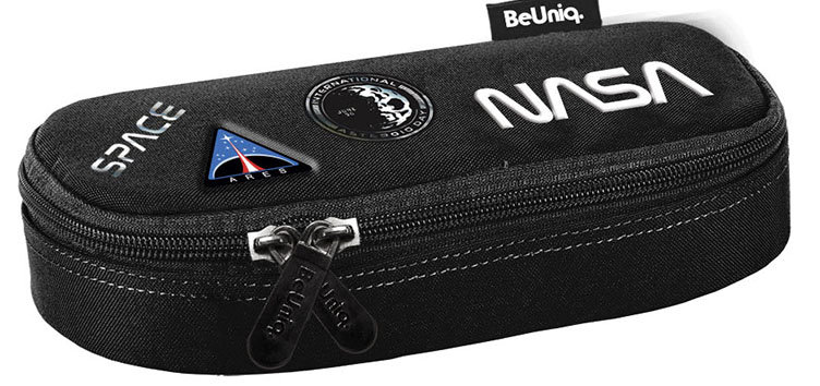Piórnik rozkładany dla dzieci, BeUniq, Nasa, czarny