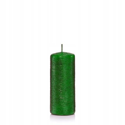 Świeca walec KOKON 10/4 cm kolor ZIELONY