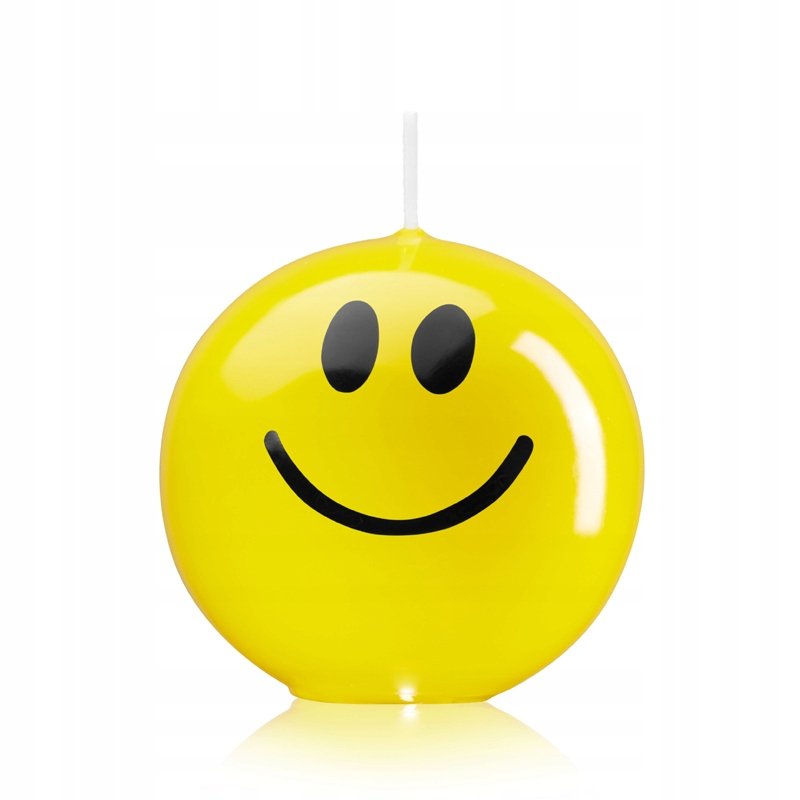 Świeczki EMOTIKON KULA 6 cm kolor ŻÓŁTY