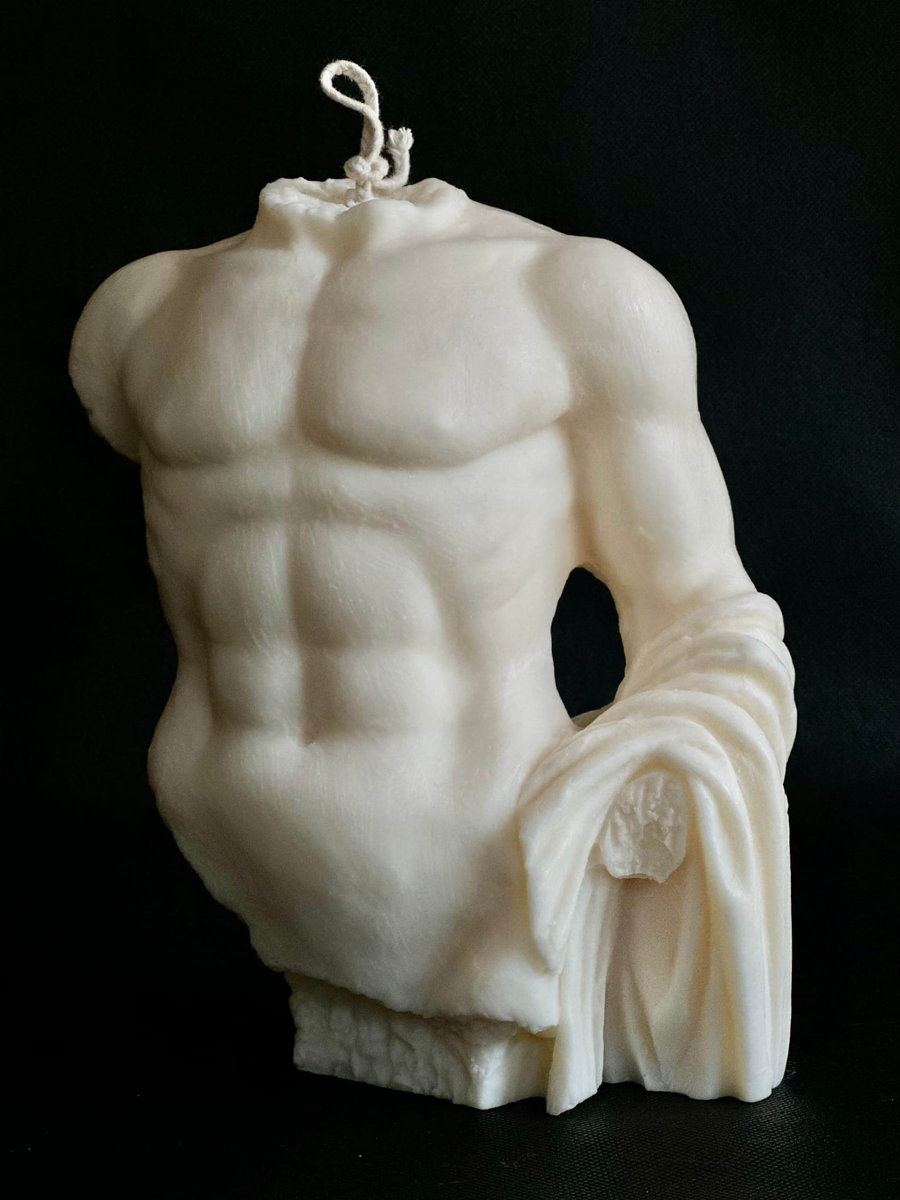 Świeca Sojowa Ozdobna Hermes - Tors Męski