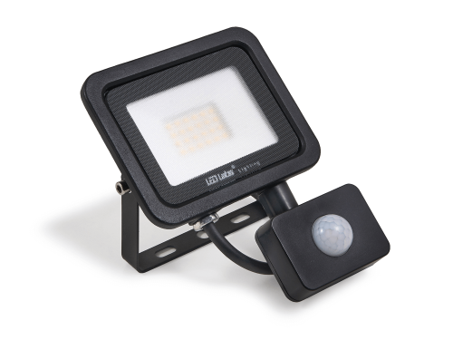 Naświetlacz - halogen z czujnikiem ruchu LED 20W - Drago Czarny - Biały neutralny (4000K) - 3 lata gwarancji