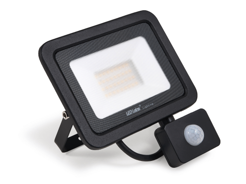 Naświetlacz - halogen z czujnikiem ruchu LED 30W - Drago Czarny - Biały neutralny (4000K) - 3 lata gwarancji