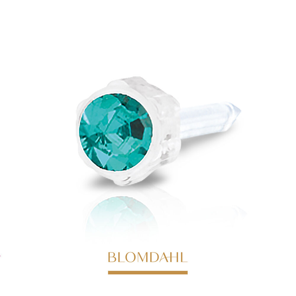 Blomdahl - Kolczyk Blue Zircon 4 mm 2 Szt