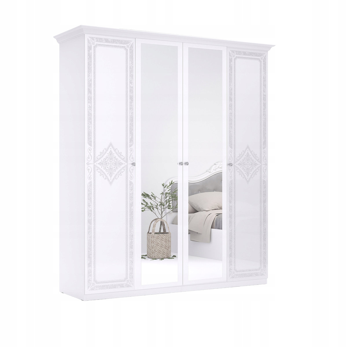 Szafa Diamante 192cm biały połysk