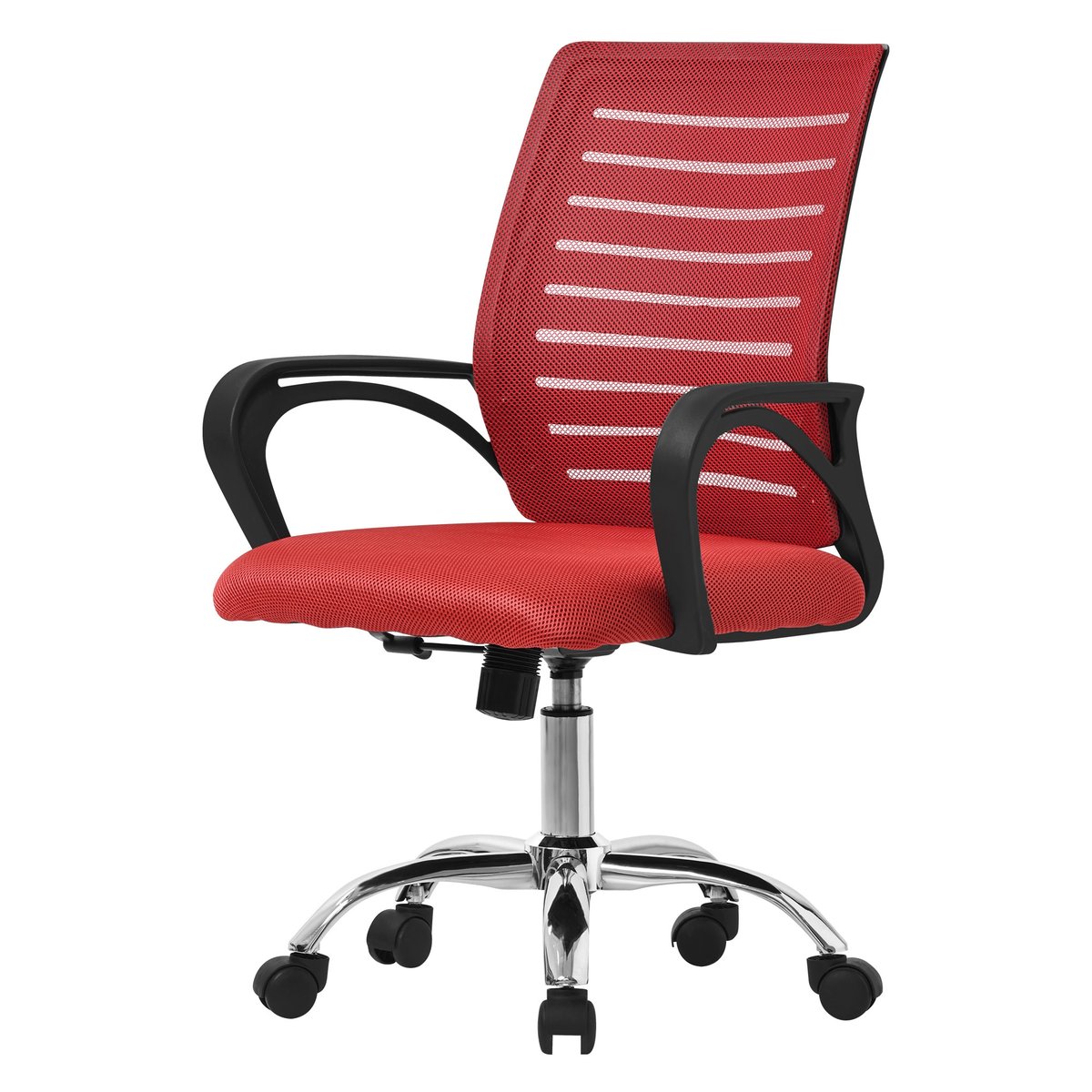 Krzesło biurowe Ergonomiczne krzesło do biurka Krzesło komputerowe Krzesło obrotowe Krzesło do gier Czerwone