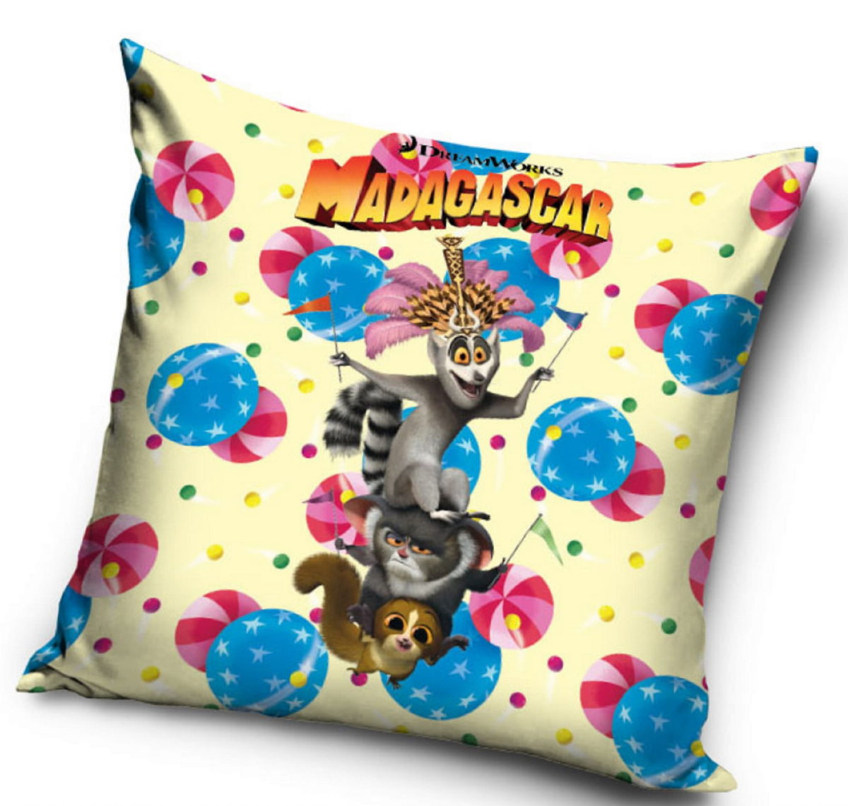 Poszewka  Velvet 40x40 miła pluszowa Madagaskar Król Julian