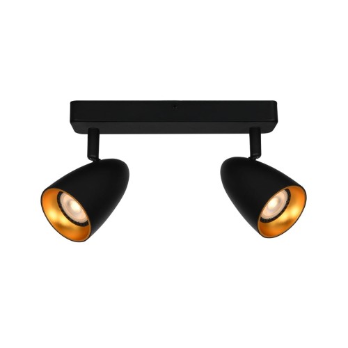 Tino lampa sufitowa (spot) 2xGU10 czarna/złota SPL-36748-2-BK-GD