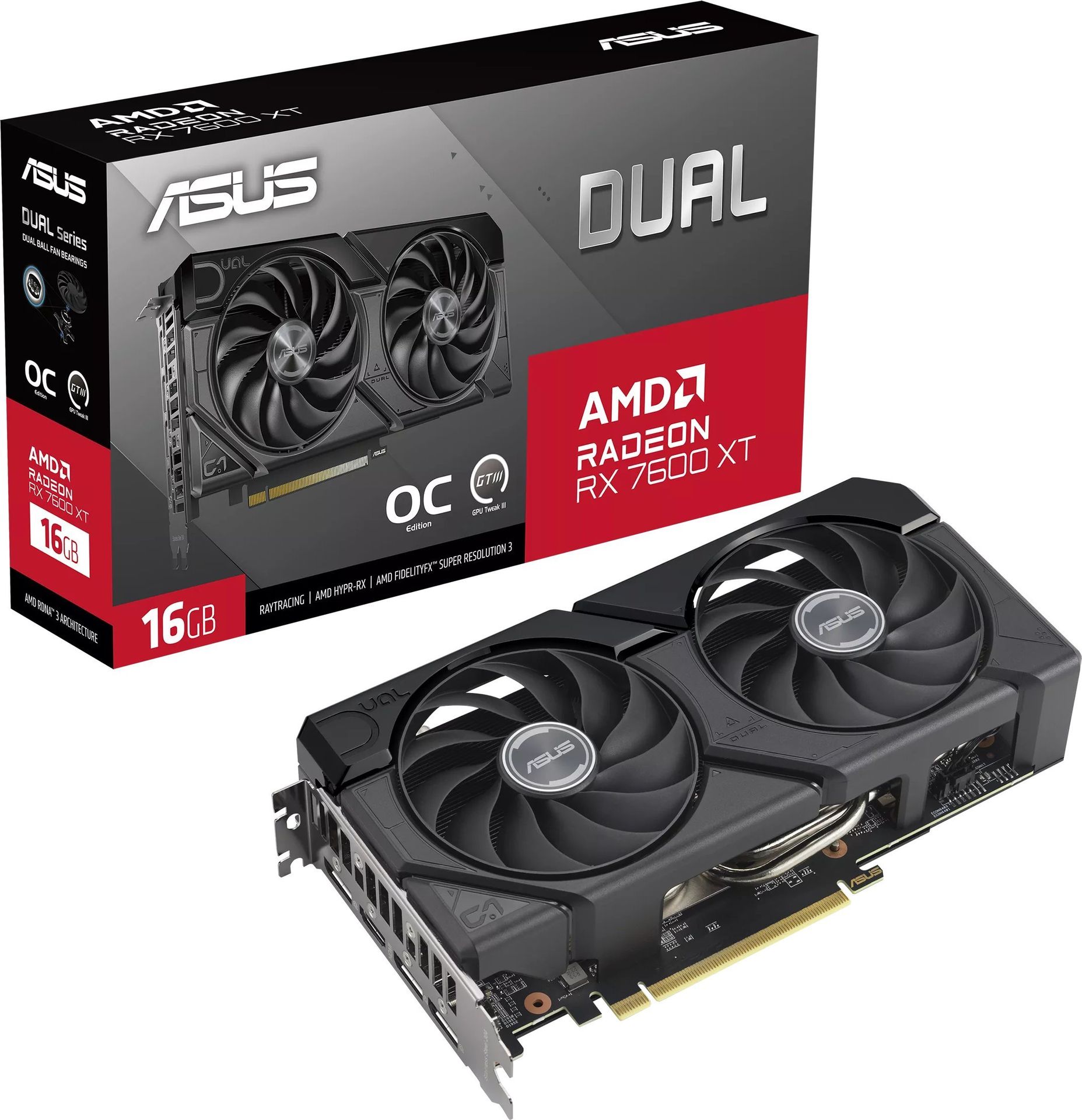 Asus Dual Radeon RX 7600 XT OC 16GB GDDR6 (DUAL-RX7600XT-O16G)