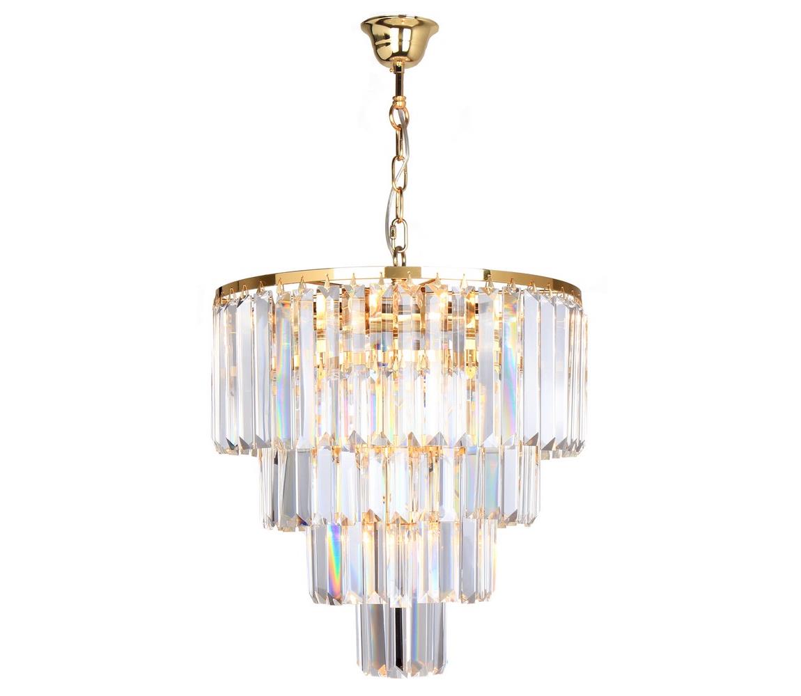 Brilagi - LED Żyrandol kryształowy na łańcuchu MOZART 5xE14/40W/230V złoty