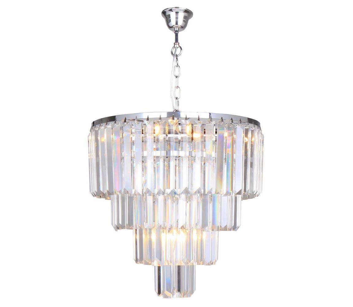 Brilagi - LED Żyrandol kryształowy na łańcuchu MOZART 5xE14/40W/230V chrom błyszczący