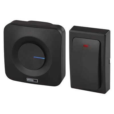 Bezprzewodowy dzwonek do gniazdka 230V IP44 czarny