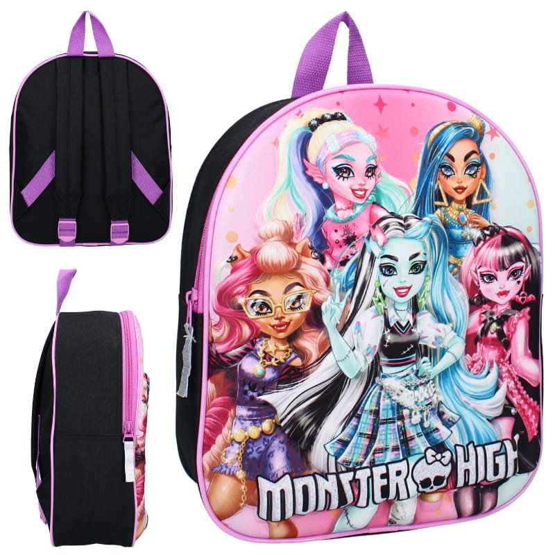 Vadobag Mały Plecak Przedszkolny Dziecięcy Monster High Nadruk 3D