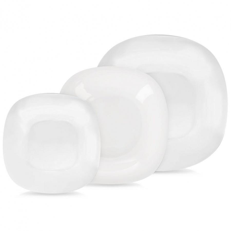 Zestaw serwis obiadowy szklany luna 18 el. O-129559