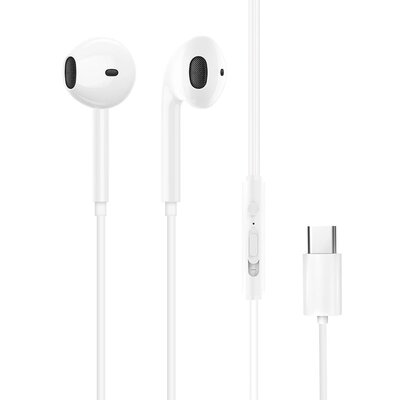 Dudao douszne ze złączem USB Typu C biały (X3C)