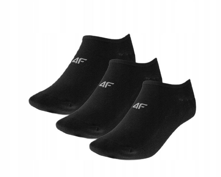4F SKARPETKI STOPKI MĘSKIE 3 PARY BAWEŁNA 3 PAK STOPKI r. 43-46 czarne