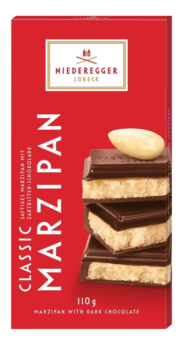 NIEDEREGGER Lubeck Marzipan czekolada 110g marcepan z gorzka czekoladą