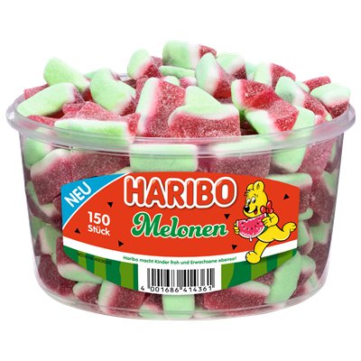 Żelki HARIBO Wasser Melonen Arbuzy 150 sztuk - 1050g