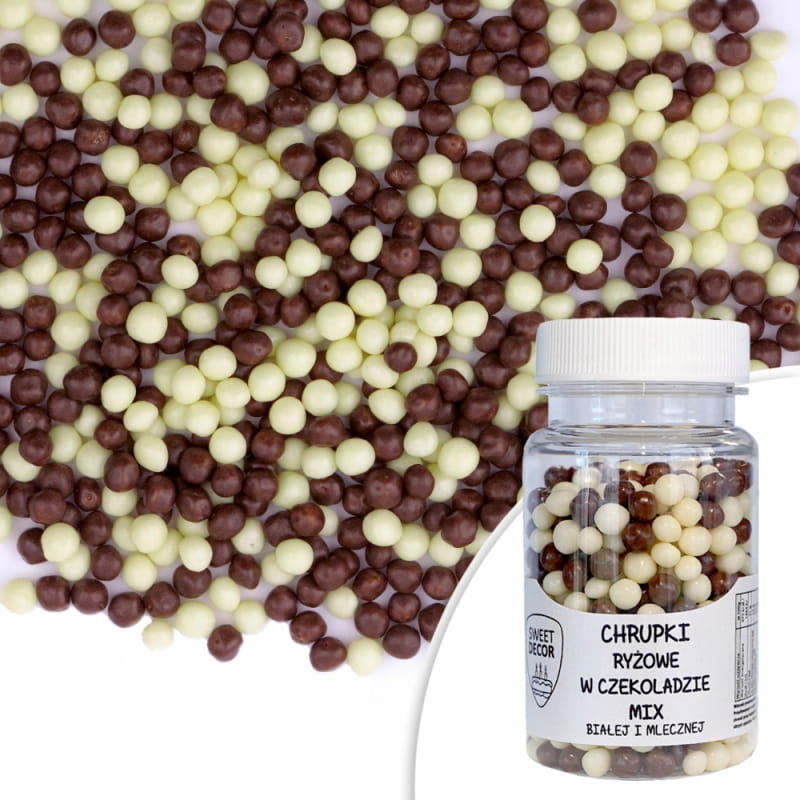 Posypka CHRUPKI RYŻOWE W CZEKOLADZIE mix Sweet Decor, 40 g