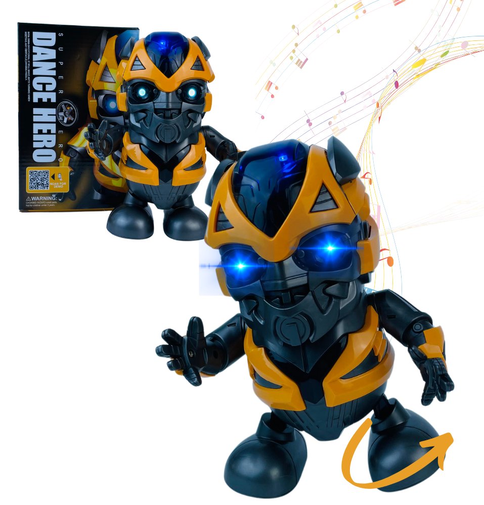 Robot Tańczy Gra Świeci Hero Z Kołami Na Rękach Tańczący Xxl Bumblebee