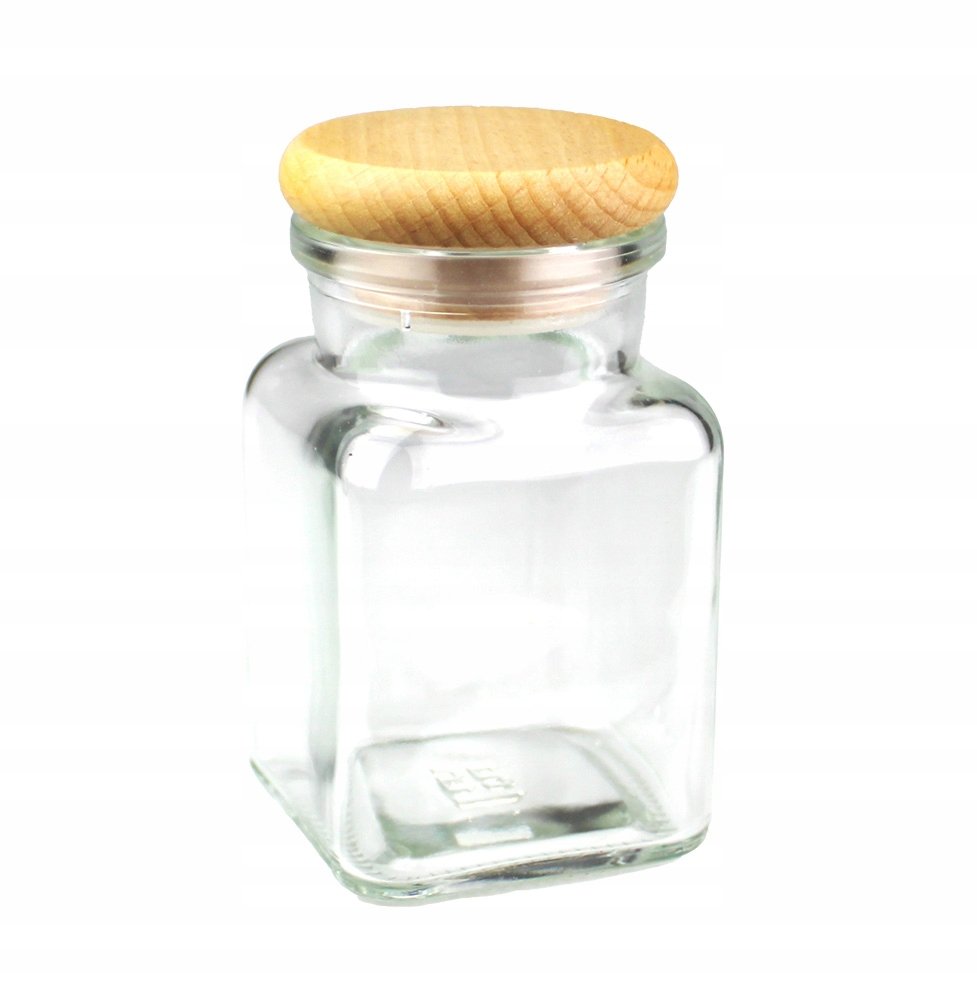 Słoiki na przyprawy 150 ml z eleganckim drewnianym zamknięciem