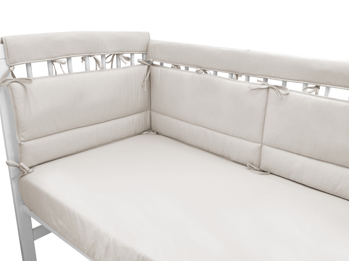OCHRANIACZ / OSŁONKA NA BARIERKĘ DO ŁÓŻECZKA 120X20 CM BAWEŁNA 100% ROYAL BEŻ