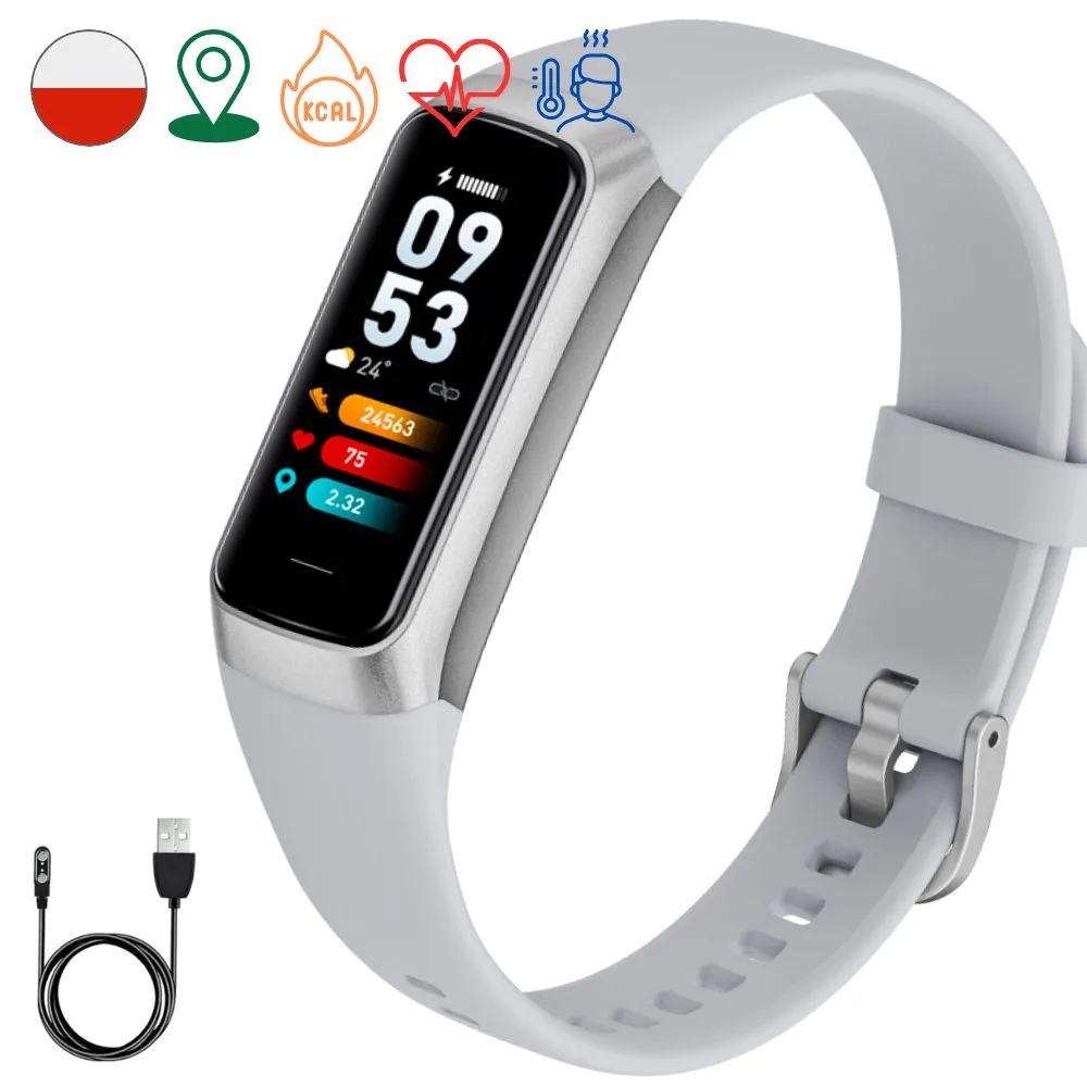 Rubicon Band RBN-BAND-SIL szara opaska smart