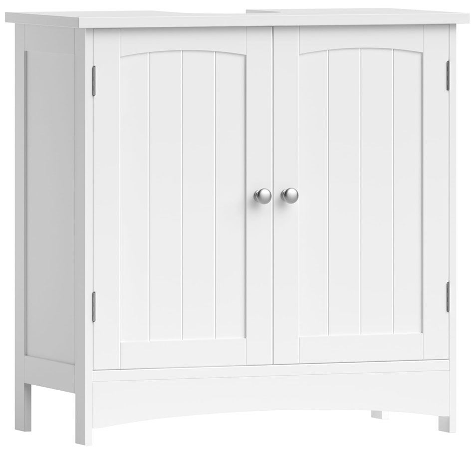 Biała szafka pod umywalkę nablatową w stylu skandynawskim F8-L73