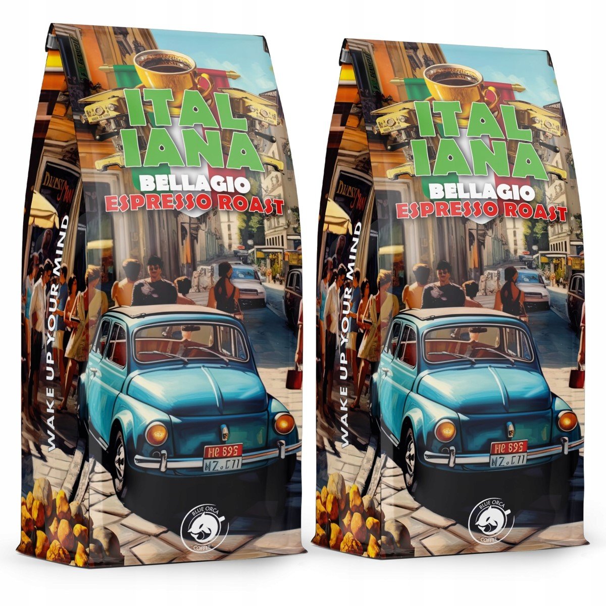 Kawa Ziarnista Italiana Bellagio Roast 2X1Kg-Świeżo Palona Blue Orca Coffee