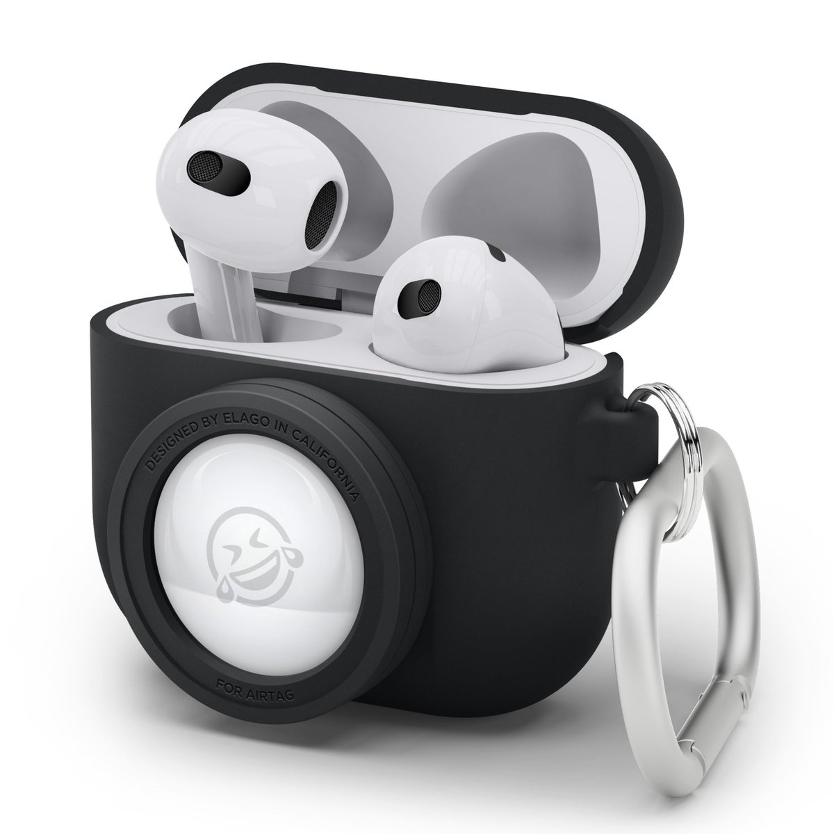 ELAGO Etui na AirPods 3 z miejscem na AirTag, Snapshot Case, Czarny