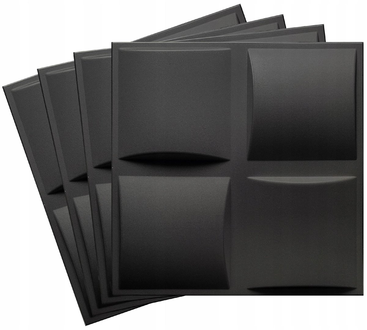 PANELE ŚCIENNE KASETONY SUFITOWE 3D PIANKOWE PLED CZARNY 0,25M2