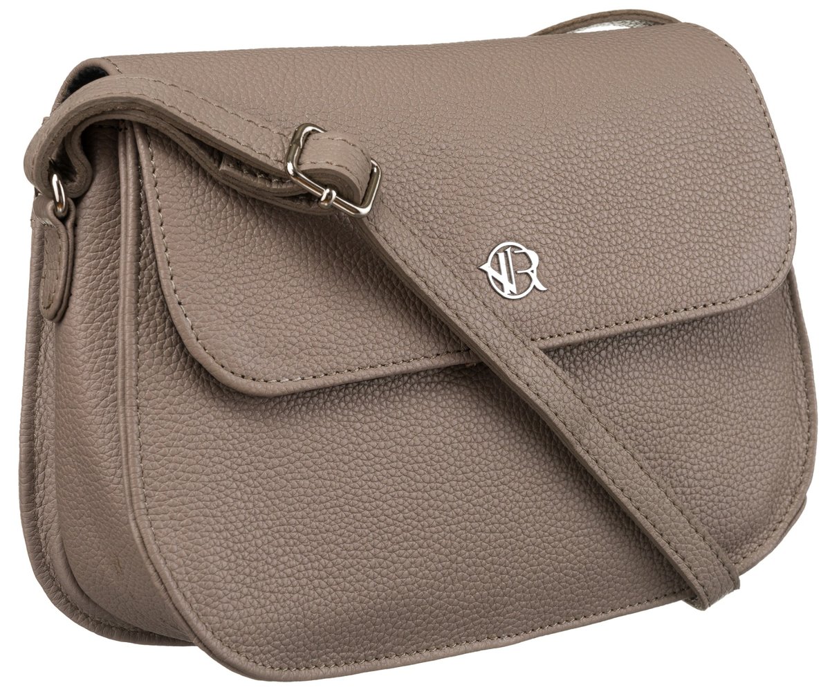 Torebka damska ze skóry naturalnej torebka na ramię listonoszka crossbody Rovicky, ciemny beżowy