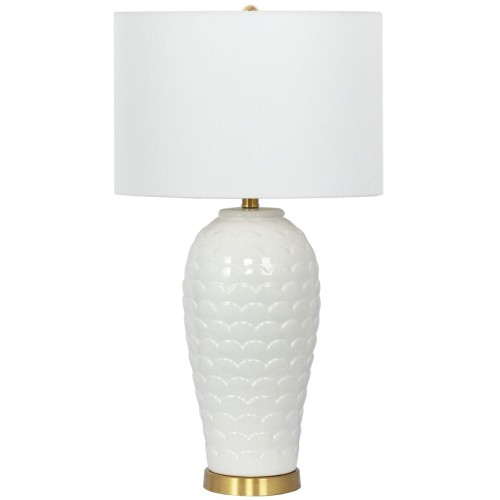 Murcia lampa stołowa 1xE27 biała/mosiądz T01033BR-WH